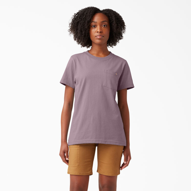 Women&#39;s Heavyweight Short Sleeve Pocket T-Shirt - Lilac &#40;LC&#41;