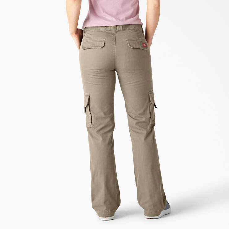 Women's Relaxed Fit Straight Leg Cargo Pants - Rinsed Desert Sand (RDS) image number 2