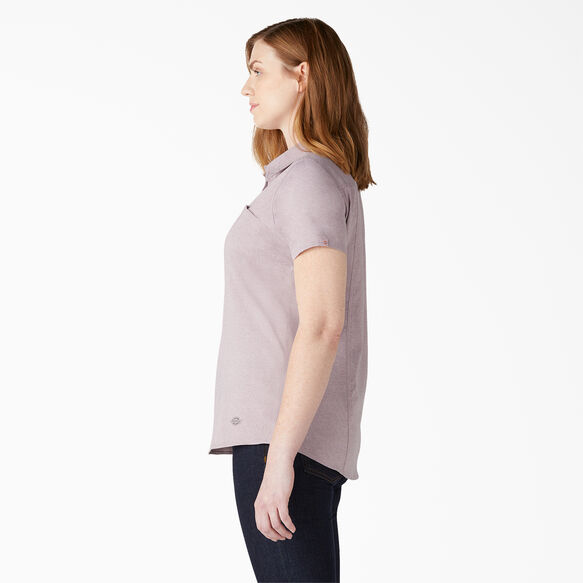 Women&#39;s Cooling Short Sleeve Work Shirt - Lilac Heather &#40;ICH&#41;