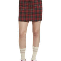 Dickies Girl Juniors' Plaid Skirt - Red (RD)