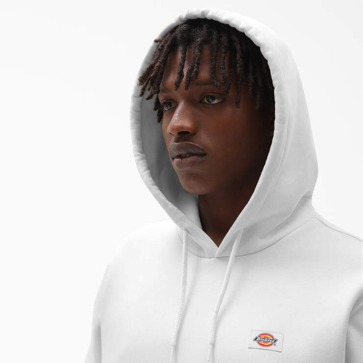 Fleece Embroidered Chest Logo Hoodie - White (WH) image number 4
