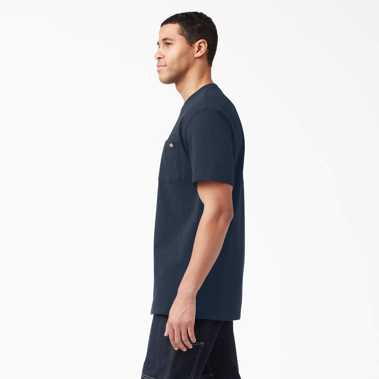 Heavyweight Short Sleeve Pocket T-Shirt - Dark Navy (DN) image number 3