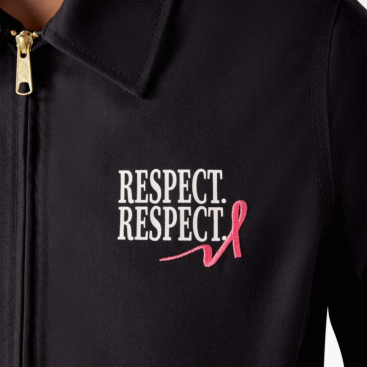Breast Cancer Awareness Women’s Eisenhower Jacket - Black (BK) image number 7