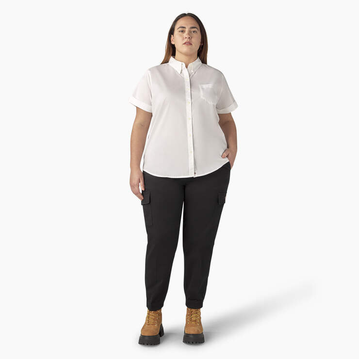 Women’s Plus Button-Up Shirt - White (WH) image number 5