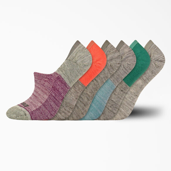 Women&#39;s Moisture Control Liner Socks, Size 6-9, 6-Pack - Gray &#40;GY&#41;