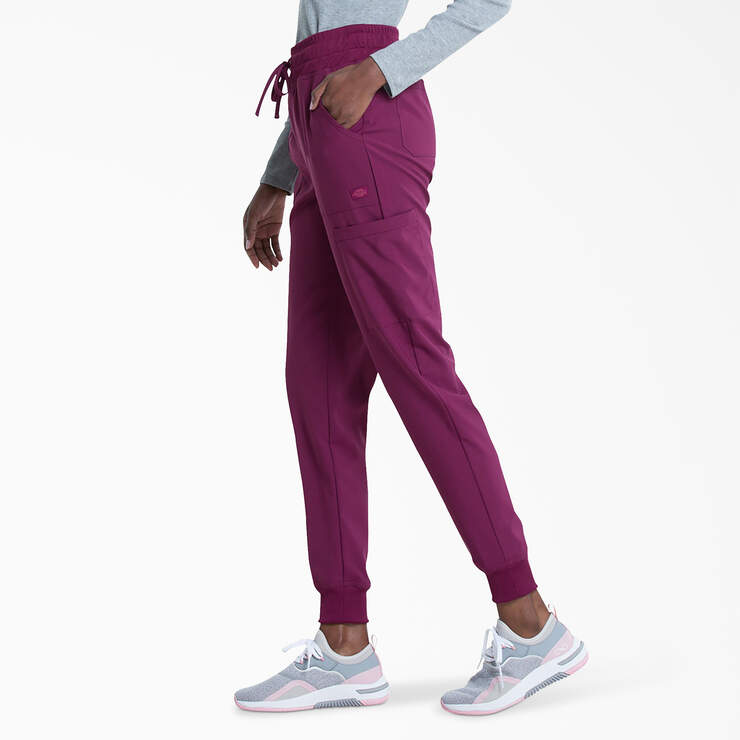 Women's EDS Essentials Jogger Scrub Pants - Wine (WIN) image number 3