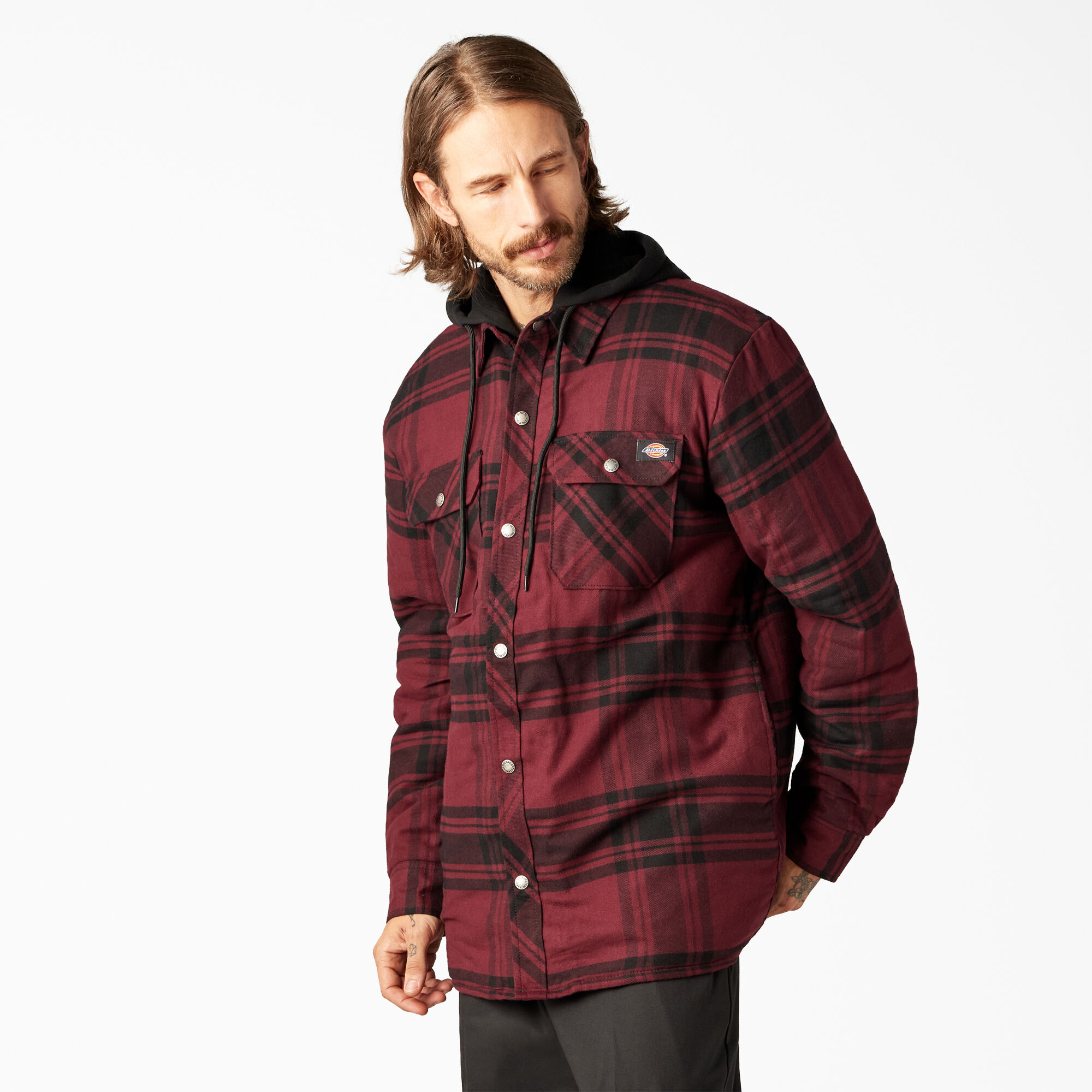 Relaxed fit icon hotsell hooded quilted shirt jacket