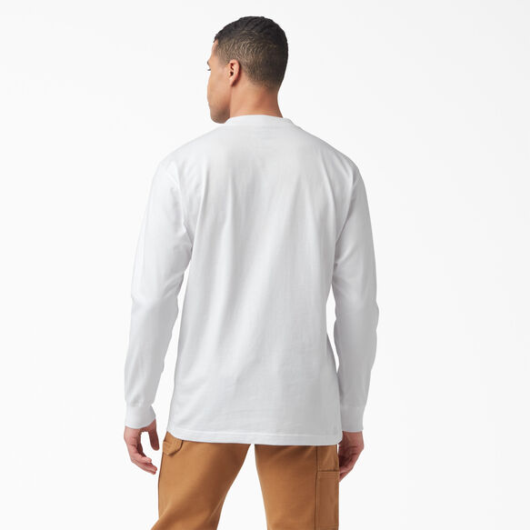 Tri-Color Logo Graphic Long Sleeve T-Shirt - White &#40;WH&#41;