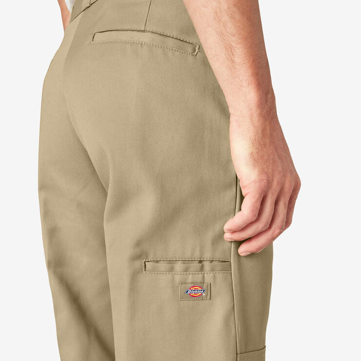 Loose Fit Double Knee Work Pants - Khaki (KH) image number 14