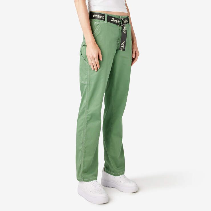 Women's Relaxed Fit Carpenter Pants - Dark Ivy (D2I) image number 4