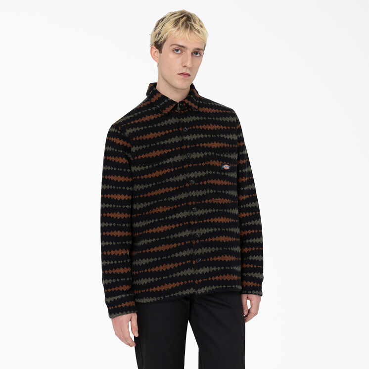 Falkville Button-Up Shirt - Black/Military Green &#40;BMN&#41;