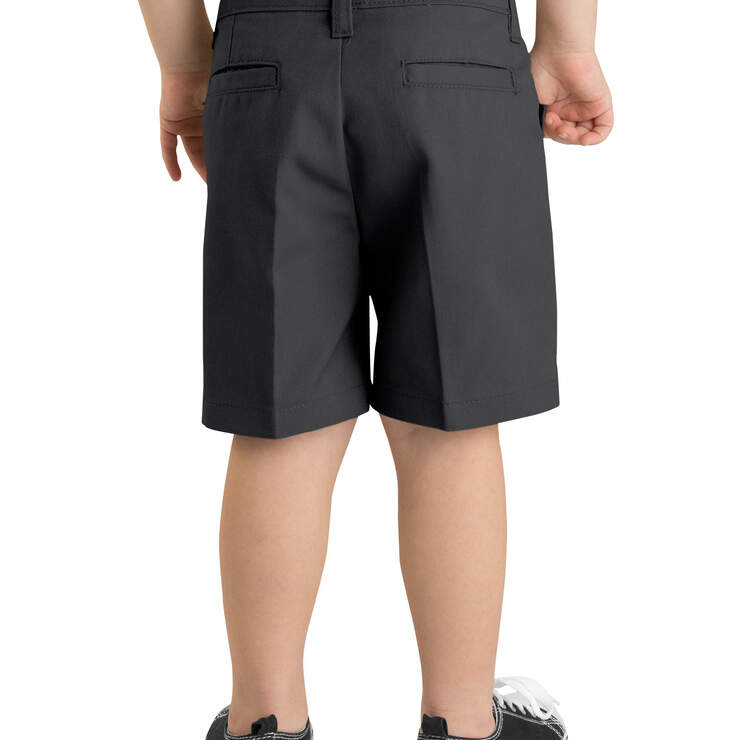 Girls' FlexWaist® Slim Fit Flat Front Shorts, 4-6x - Black (BK) image number 1