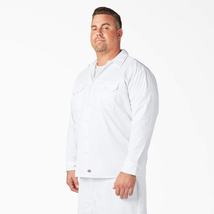 Long Sleeve Work Shirt - White (WH) image number 7