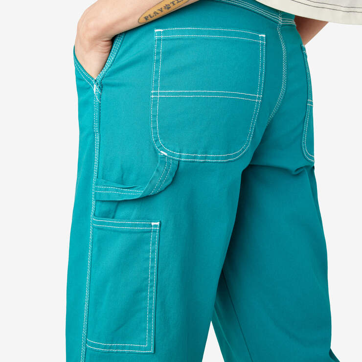 Women's Relaxed Fit Carpenter Pants - Deep Lake (DL2) image number 7