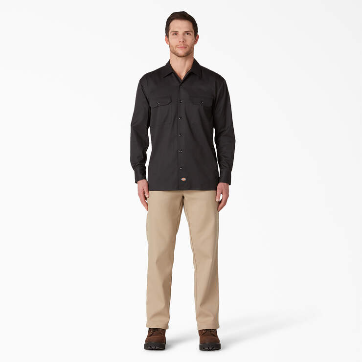 FLEX Cooling Long Sleeve Work Shirt - Black (BK) image number 4