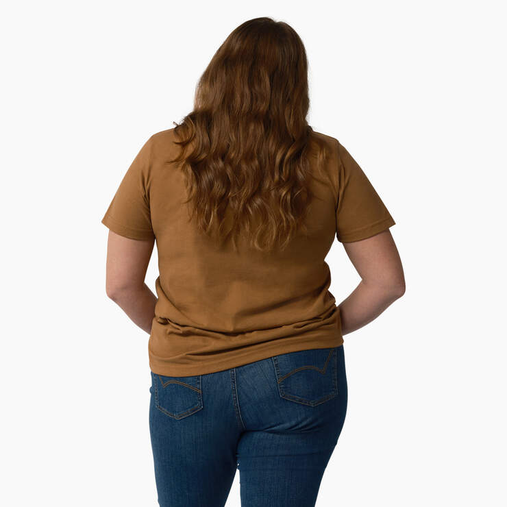 Women's Plus Heavyweight Short Sleeve Pocket T-Shirt - Brown Duck (BD) image number 2