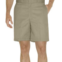 8" Relaxed Fit Traditional Flat Front Shorts - Khaki (KH)