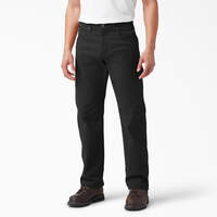 FLEX Lined Regular Fit Duck Carpenter Pants - Rinsed Black (RBK)