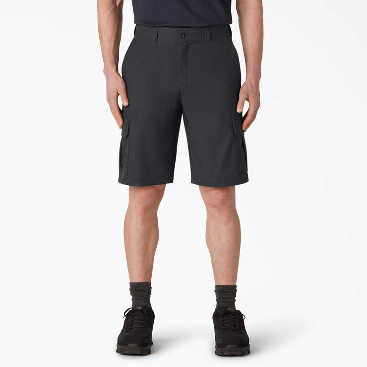 FLEX Cooling Active Waist Regular Fit Cargo Shorts, 11" - Black (BK) image number 1