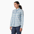 Women&#39;s Cooling Roll-Tab Work Shirt - Clear Blue Hillside Plaid &#40;B1F&#41;