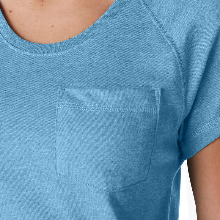 Women's Cooling Short Sleeve Pocket T-Shirt - Azure Blue (AB2) image number 5