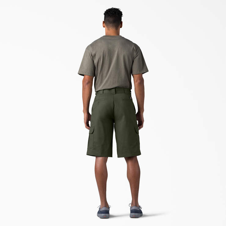 FLEX Relaxed Fit Cargo Shorts, 13" - Olive Green (OG) image number 5