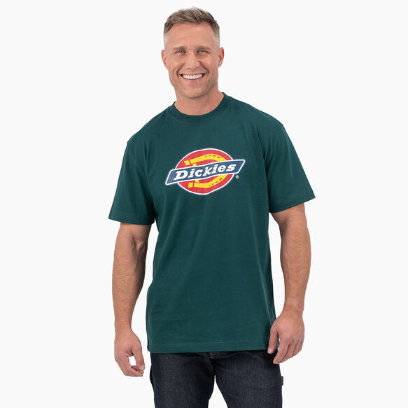 Short Sleeve Tri-Color Logo Graphic T-Shirt - Forest Green &#40;FT&#41;