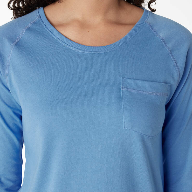 Women's Cooling Long Sleeve Pocket T-Shirt - Azure Blue (AB2) image number 5
