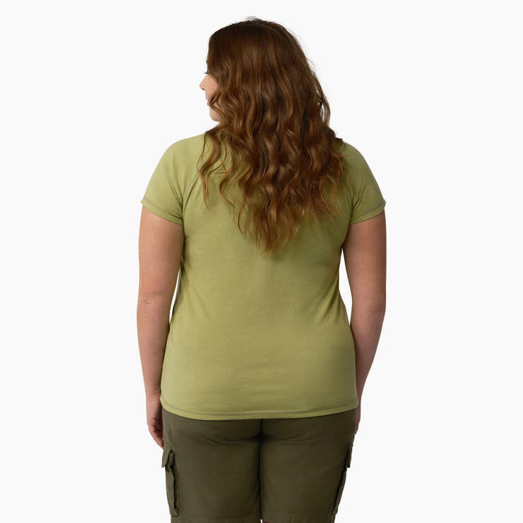 Women's Plus Cooling Short Sleeve Pocket T-Shirt - Fern Heather (F2H) image number 2