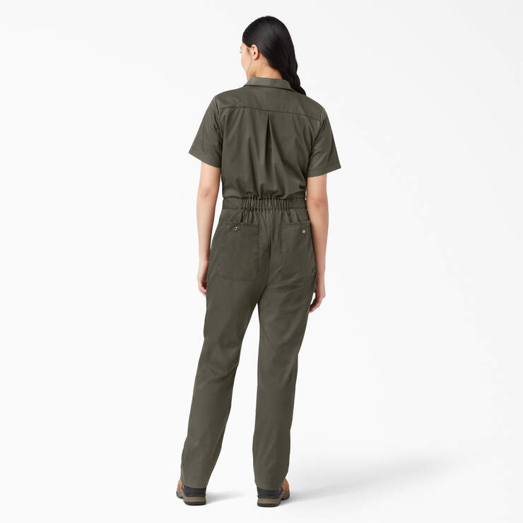Women's FLEX Cooling Short Sleeve Coveralls - Moss Green (MS) image number 2
