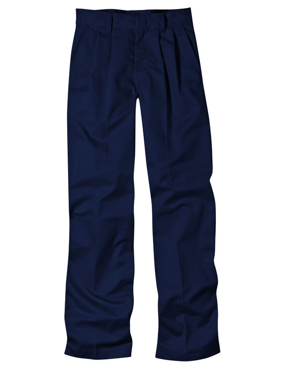 Adult Sized Classic Fit Straight Leg Pleated Front Pant - DARK NAVY (DN)