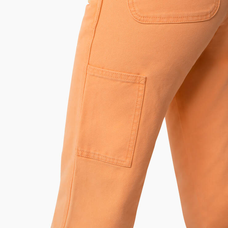Women's Regular Fit Duck Pants - Stonewashed Papaya Smoothie (SPS) image number 7