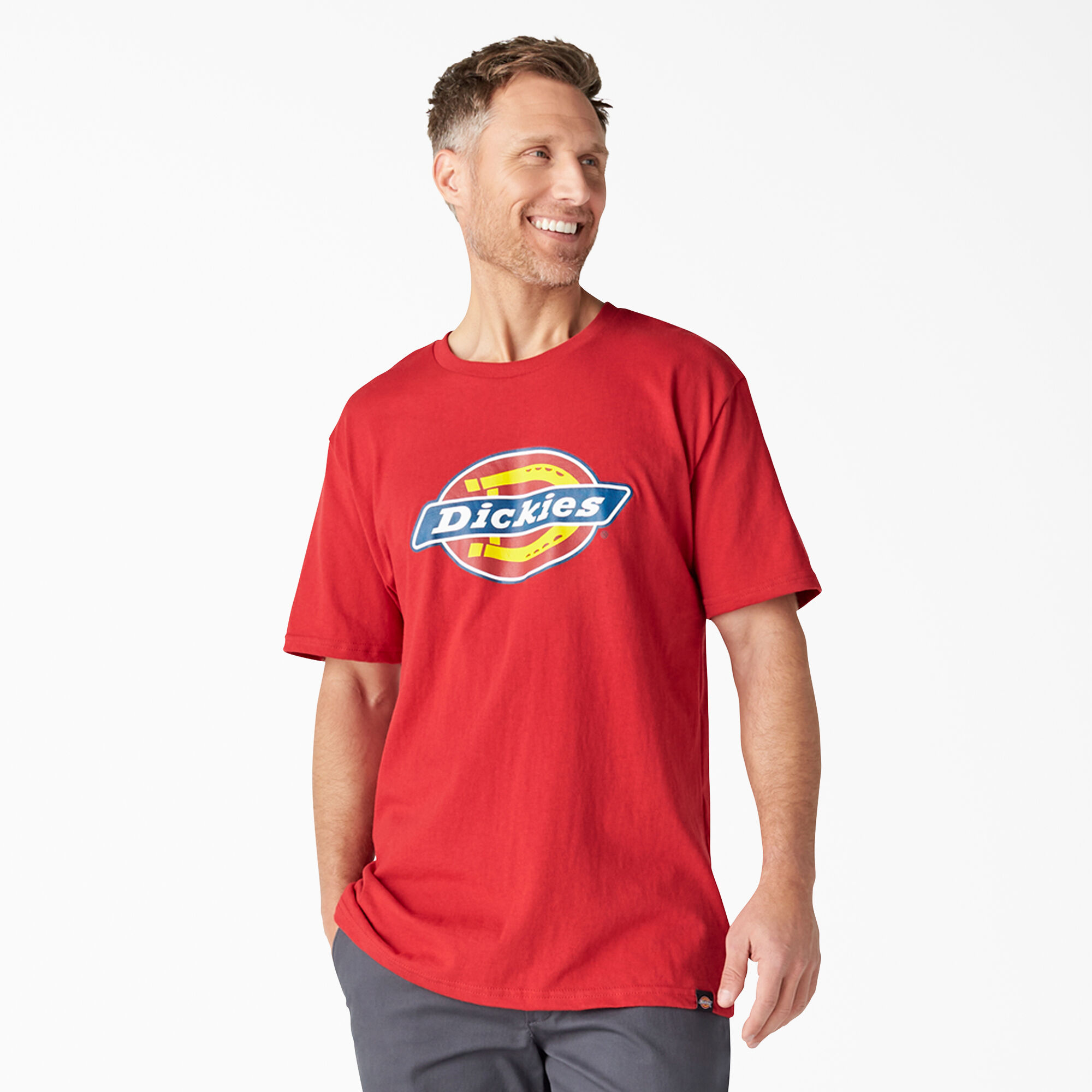 red dickies shirt