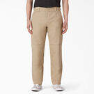 Flat Front Double Knee Pants - Khaki &#40;KH&#41;