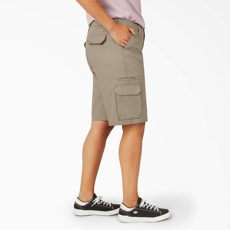 Women's Plus Relaxed Fit Cargo Shorts, 11" - Desert Sand (DS) image number 4