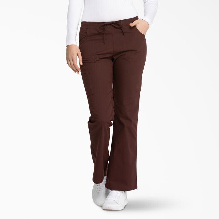 Women&#39;s EDS Signature Flare Leg Cargo Scrub Pants - Espresso &#40;ESR&#41;
