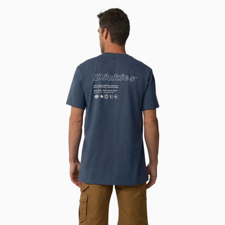 United By Work Graphic Pocket T-Shirt - Denim Blue (D25) image number 1