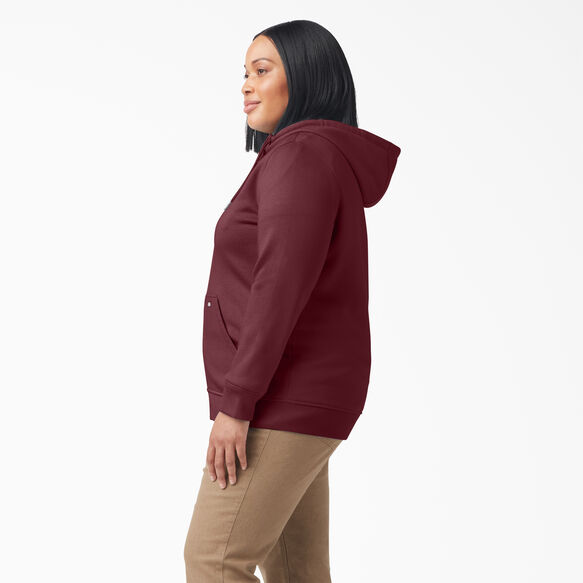 Women&#39;s Plus Heavyweight Full-Zip Hoodie - Burgundy Heather &#40;BYH&#41;