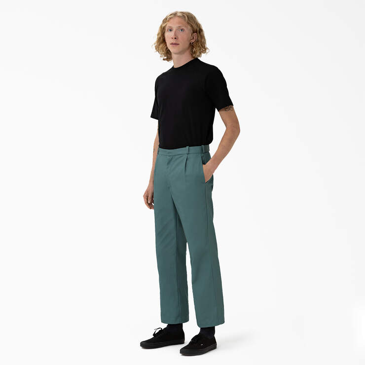 Highsnobiety & Dickies Pleated Work Pants - Lincoln Green (LN) image number 3
