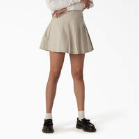 Women's Twill Pleated Skirt - Stone (ST)