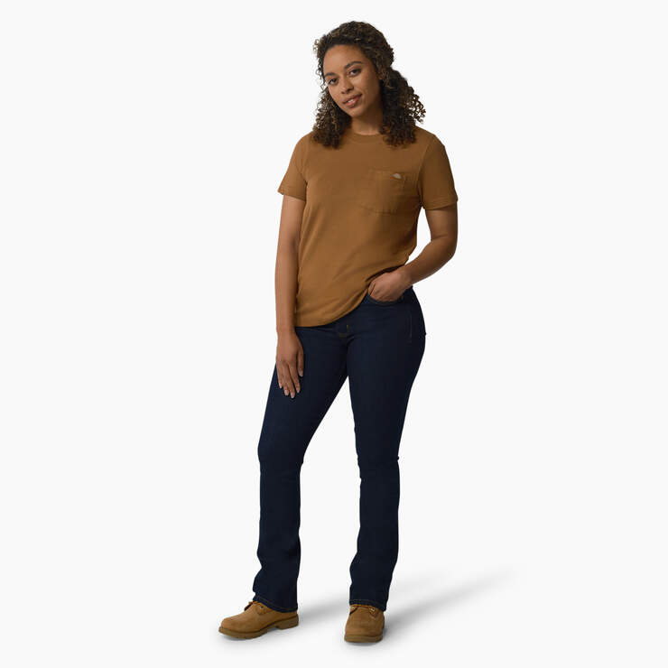 Women's Heavyweight Short Sleeve Pocket T-Shirt - Brown Duck (BD) image number 4