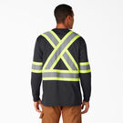 Hi Vis Safety Long Sleeve T-Shirt - Black &#40;BK&#41;