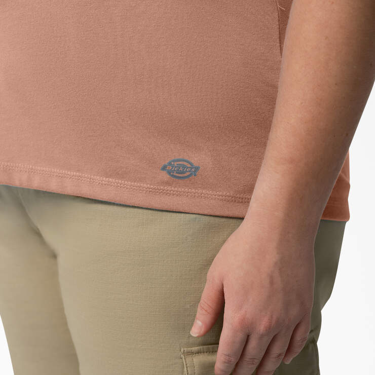 Women's Plus Cooling Short Sleeve Pocket T-Shirt - Cork Single Dye Heather (C2K) image number 5