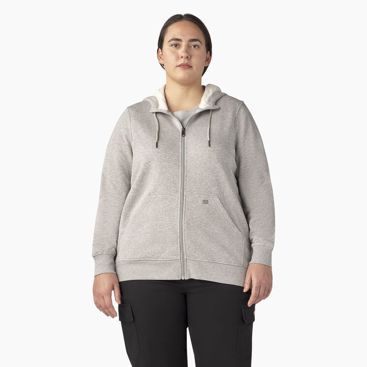 Women&#39;s Plus Heavyweight Full-Zip Hoodie - Heather Gray &#40;HG&#41;