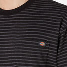 Regular Fit Striped Pocket T-Shirt - Black Heather Stripe &#40;HSB&#41;