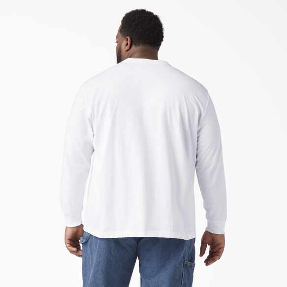 Heavyweight Long Sleeve Henley T-Shirt - White &#40;WH&#41;