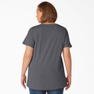 Women&#39;s Plus Short Sleeve V-Neck T-Shirt - Graphite Gray &#40;GA&#41;