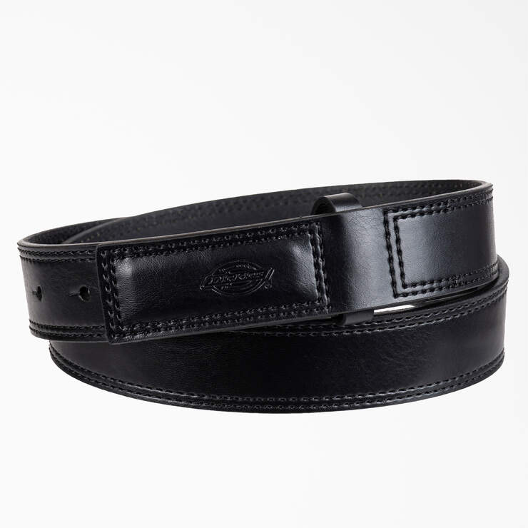 Women's Leather Buckle Mechanic Belt - Black (BK) image number 1