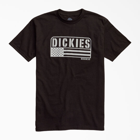 American Flag Graphic T-Shirt - Black (BK)