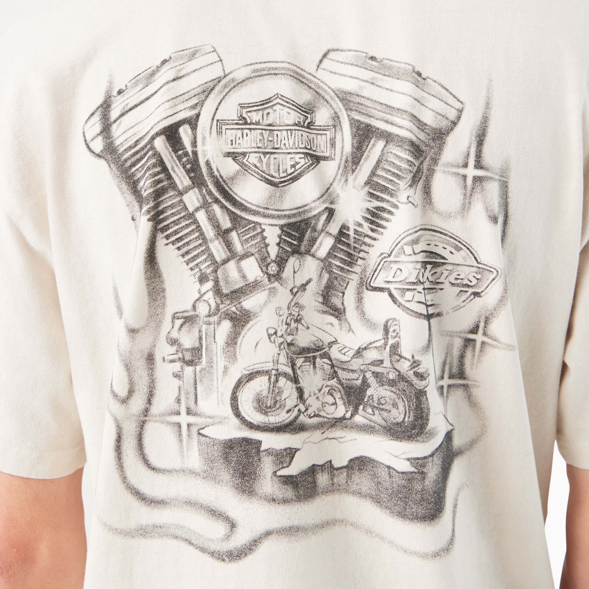 ★HARLEY-DAVIDSON COLLECTIONS★PIGMENT V-TWIN ENGINE TEE Vintage Harley Davidson Panther V-Twin T-shirt - TokoPyramid